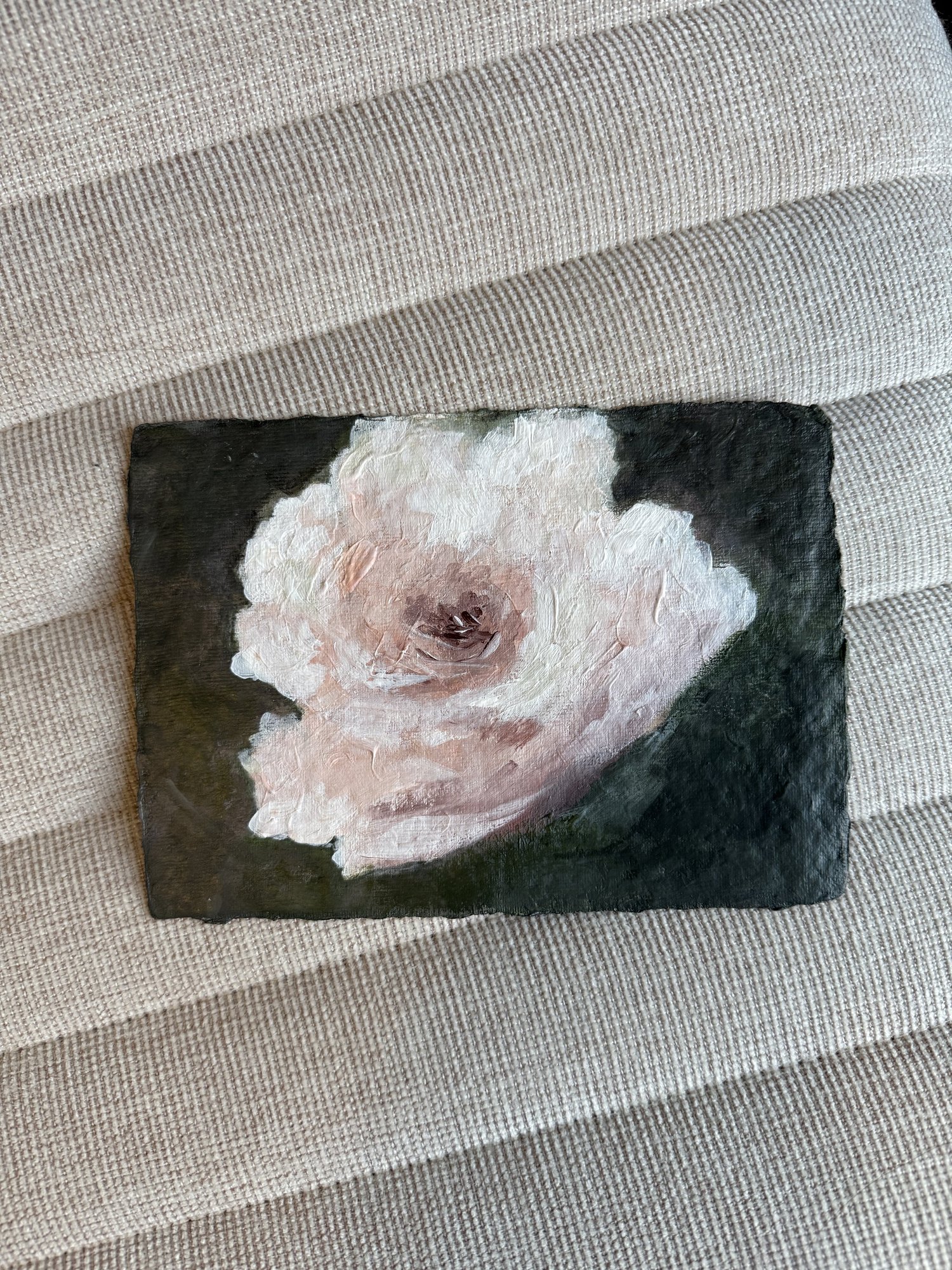 Ale-- Floral on deckled edge paper